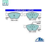 Brake pads 13.0470-7140.2 ATE for ALFA ROMEO FIAT LANCIA