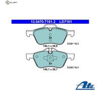 ATE 13.0470-7161.2 Brake pad set