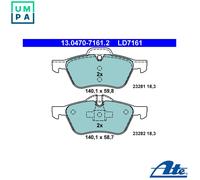 ATE 13.0470-7161.2 Brake pad set