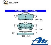 BRAKE PAD SET DISC BRAKE 13.0470-7162.2 FOR MINI W11B16/W10B16A 1.6L1ND 1.4L