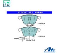 ATE Ceramic Brake pad set 13.0470-7166.2 incl. wear warning contact AUDI: A6 C5 Avant, Allroad C5, A6 C5 Saloon