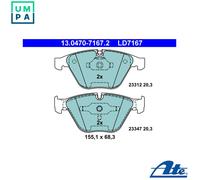 ATE Brake Pad Set 13.0470-7167.2 for BMW 5/6/7 (E60/E61/E66/E67)
