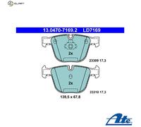 Brake pads 13.0470-7169.2 ATE for BMW 7 5 5 Touring 6 6 Convertible X5 X6