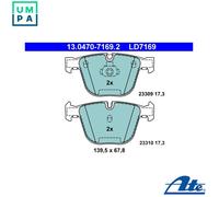 Brake pads 13.0470-7169.2 ATE for BMW 7 5 5 Touring 6 6 Convertible X5 X6