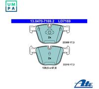 Brake pads 13.0470-7169.2 ATE for BMW 7 5 5 Touring 6 6 Convertible X5 X6
