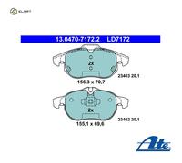 BRAKE PAD SET DISC BRAKE 13.0470-7172.2 FOR FIAT VAUXHALL ZAFIRA/Mk/II VECTRA