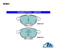 BRAKE PAD SET DISC BRAKE 13.0470-7172.2 FOR FIAT VAUXHALL ZAFIRA/Mk/II VECTRA