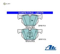 BRAKE PAD SET DISC BRAKE 13.0470-7174.2 FOR BMW 5/E61/E60 N43B20A N47D20A 2.0L