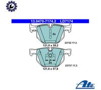 Brake pads 13.0470-7174.2 ATE for BMW 5 5 Touring 6 6 Convertible