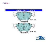 BRAKE PAD SET DISC BRAKE 13.0470-7176.2 FOR BMW 5/E61/E60 N43B20A M47D20C 2.0L