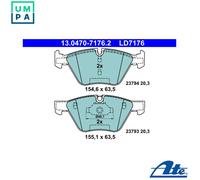 Brake pads 13.0470-7176.2 ATE for BMW 5 5 Touring