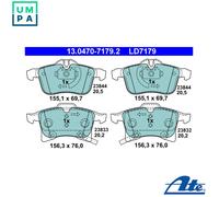ATE Brake Pads 13.0470-7179.2 for OPEL Meriva A, Astra H Estate/Van