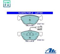 ATE Brake Pad Set 13.0470-7181.2 - Disc Brake for Alfa Romeo GT