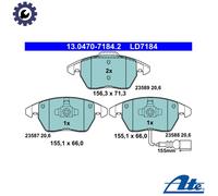 Brake pads 13.0470-7184.2 ATE for VW SEAT SKODA AUDI