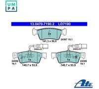ATE 13.0470-7190.2 Brake pad set