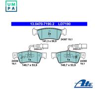 BRAKE PAD SET DISC BRAKE 13.0470-7190.2 FOR VW BPE/BAC/BPD/BLK 2.5L 5cyl TOUAREG