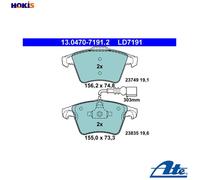 BRAKE PAD SET DISC BRAKE 13.0470-7191.2 FOR VW TOUAREG BPD/BLK/BAC/BPE 2.5L 6cyl