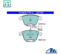 BRAKE PAD SET DISC BRAKE 13.0470-7191.2 FOR VW TOUAREG BPD/BLK/BAC/BPE 2.5L 6cyl