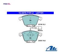 BRAKE PAD SET DISC BRAKE 13.0470-7191.2 FOR VW TOUAREG BPD/BLK/BAC/BPE 2.5L 6cyl