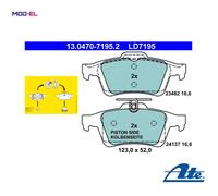 BRAKE PAD SET DISC BRAKE 13.0470-7195.2 FOR MAZDA VAUXHALL VECTRA/Mk/II SAAB