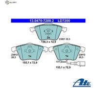 ATE Brake Pad Set 13.0470-7200.2 – Disc Brake for Audi, SEAT, Skoda, VW