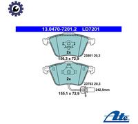 Brake pads 13.0470-7201.2 ATE for AUDI SEAT