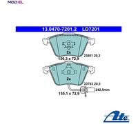 Brake pads 13.0470-7201.2 ATE for AUDI SEAT