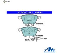 BRAKE PAD SET DISC BRAKE 13.0470-7201.2 FOR SEAT AUDI A4/S4/Convertible A6/S6