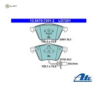 Brake pads 13.0470-7201.2 ATE for AUDI SEAT