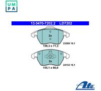 ATE 13.0470-7202.2 Brake pad set