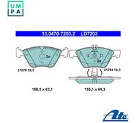 Brake pads 13.0470-7203.2 ATE for MERCEDES-BENZ E-CLASS S-CLASS E-CLASS T-Model