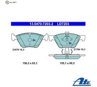 Brake pads 13.0470-7203.2 ATE for MERCEDES-BENZ E-CLASS S-CLASS E-CLASS T-Model