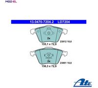 Brake pads 13.0470-7204.2 ATE for VOLVO SAAB OPEL FORD MAZDA