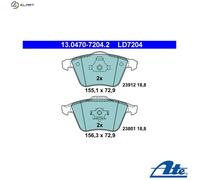 Brake pads 13.0470-7204.2 ATE for VOLVO SAAB OPEL FORD MAZDA