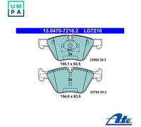 Brake pads 13.0470-7216.2 ATE for BMW 3 Touring 3 X1 Z4 Roadster 3 Coupe