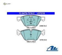 Brake pads 13.0470-7216.2 ATE for BMW 3 Touring 3 X1 Z4 Roadster 3 Coupe