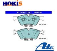 Brake pads 13.0470-7220.2 ATE for MERCEDES-BENZ R-CLASS GL-CLASS E-CLASS M-CLASS