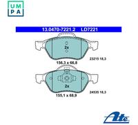 ATE Brake Pad Set 13.0470-7221.2 for Renault Megane II Sport Tourer & Clio III 2.0 16V