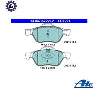ATE Brake Pad Set 13.0470-7221.2 for Renault Megane II Sport Tourer & Clio III 2.0 16V