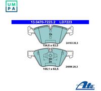 Brake pads 13.0470-7223.2 ATE for BMW 1 1 Coupe 1 Convertible