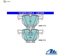 Brake pads 13.0470-7225.2 ATE for BMW 3 Touring 3 3 Convertible 3 Coupe X1