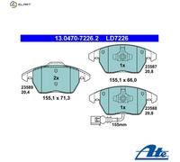 Brake pads 13.0470-7226.2 ATE for AUDI TT TT Roadster A1 A1 Sportback