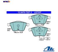 ATE 13.0470-7227.2 Brake pad set