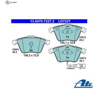 ATE 13.0470-7227.2 Brake pad set