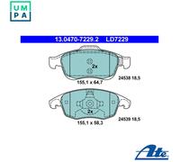 Brake pads 13.0470-7229.2 ATE for CITROËN PEUGEOT DS