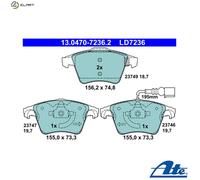 ATE Brake Pad Set 13.0470-7236.2 - Disc Brake - for VW Transporter/Caravelle/California T5/T6
