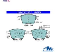BRAKE PAD SET, DISC BRAKE 13.0470-7236.2 ATE