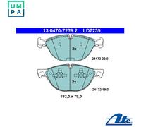 Brake pads 13.0470-7239.2 ATE for BMW X5 X6