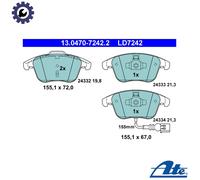 BRAKE PAD SET DISC BRAKE 13.0470-7242.2 FOR AUDI CZEA/CHPB/CZDA 1.4L 4cyl Q3