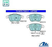 Brake pads 13.0470-7242.2 ATE for SEAT VW AUDI